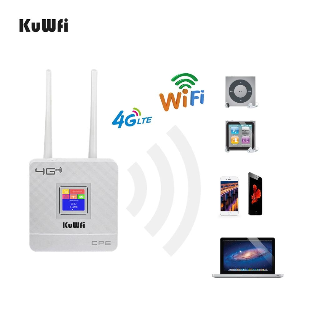KuWfi 150Mbps Wifi  CAT4 LTE FDD/TDD Sim ī..